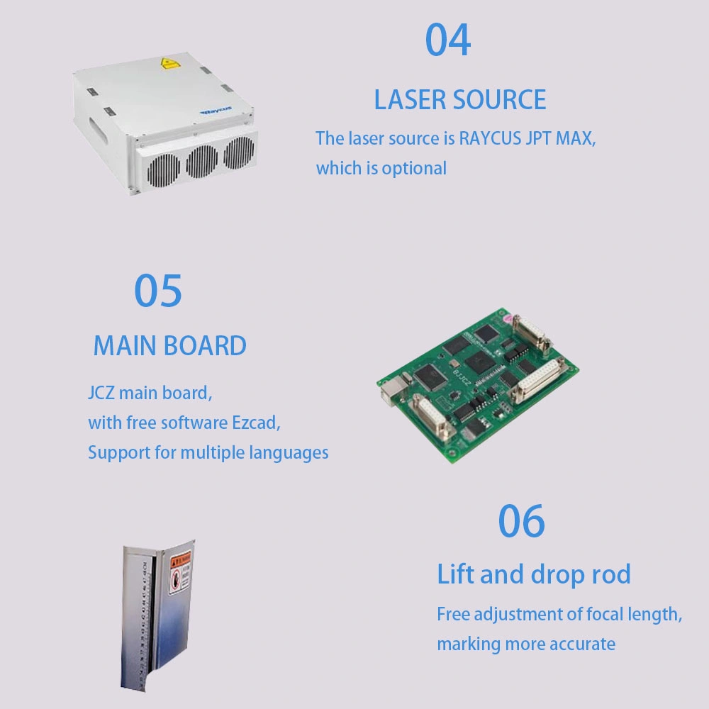 Table Type Surgical Instruments Fiber Laser Marking Machine Price 20W 30W 50W 100W Laser Engraving