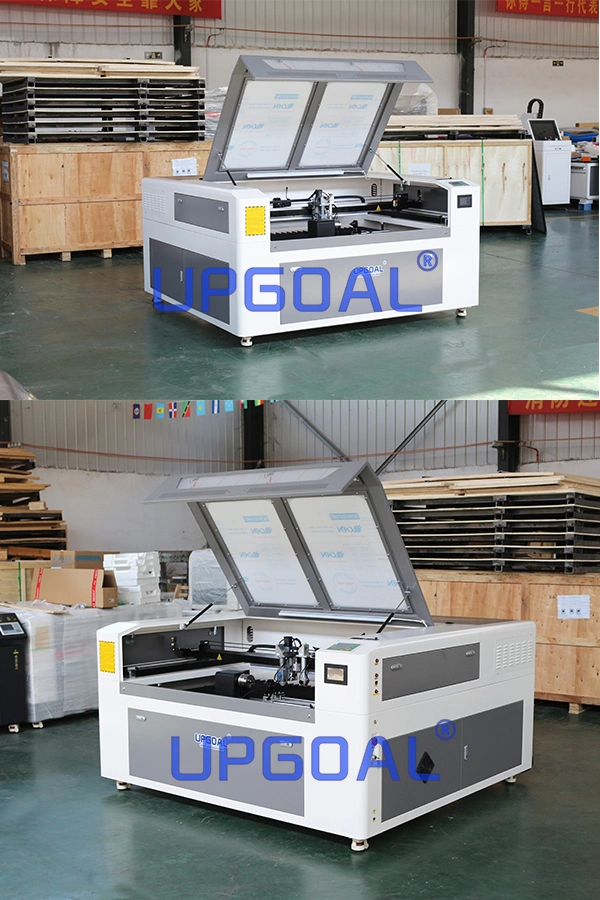 Mixed Live Focus Metal Non Metal CO2 Laser Cutter Machine with Dual Head 300W & 90W 1300*900mm for Stainless Steel/Carbon Steel/Wood/Acrylic