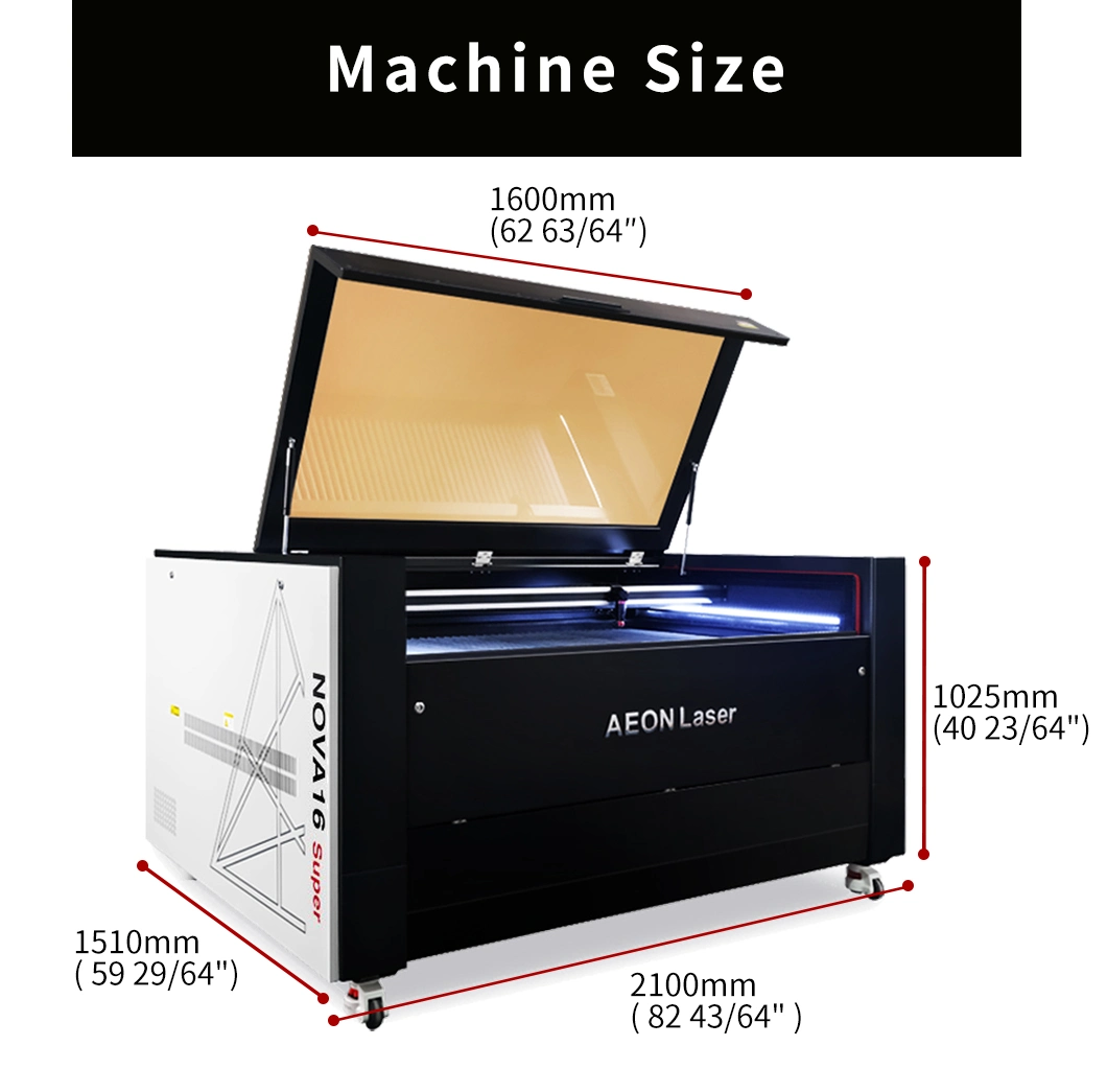 Commercial 130W 150W 1070 1490 1610 3D Printing Machine Paper Wood Acrylic Plywood Leather Rubber Nonmetal CNC Laser with Ruida Lightburn