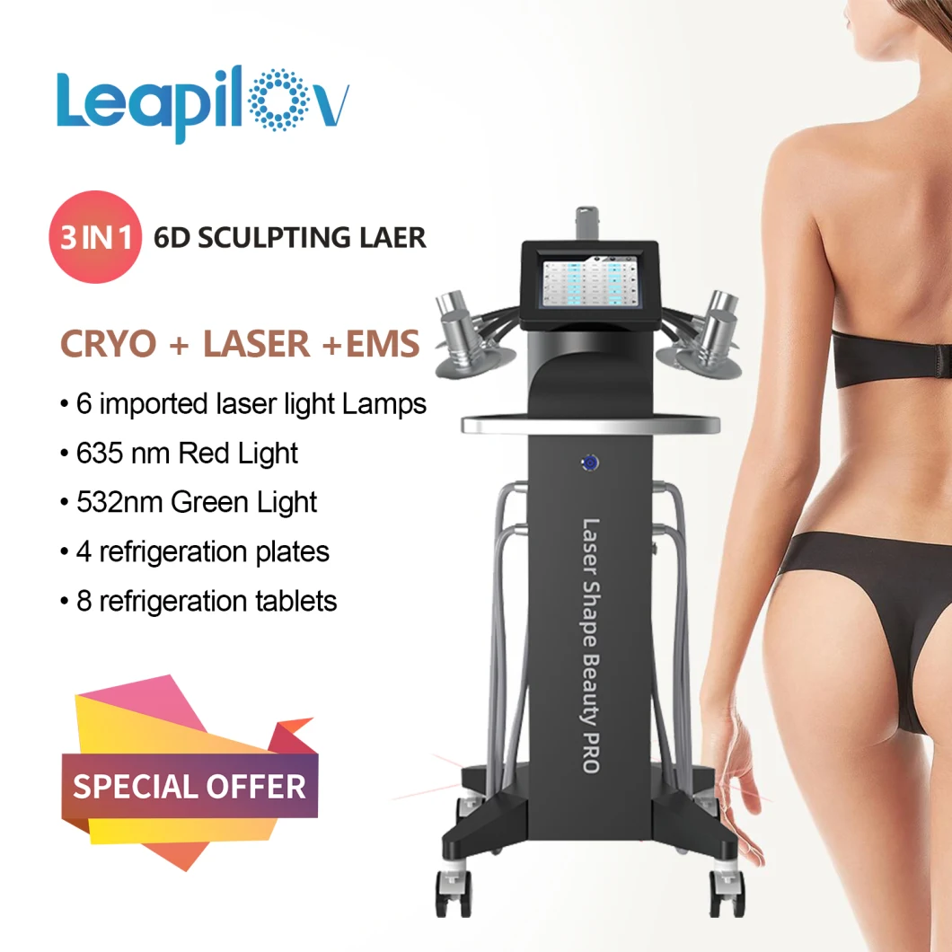 5D 6D Sculpting Laser Green Red Light Weight Loss Body Slimming Machine Lipo Laser