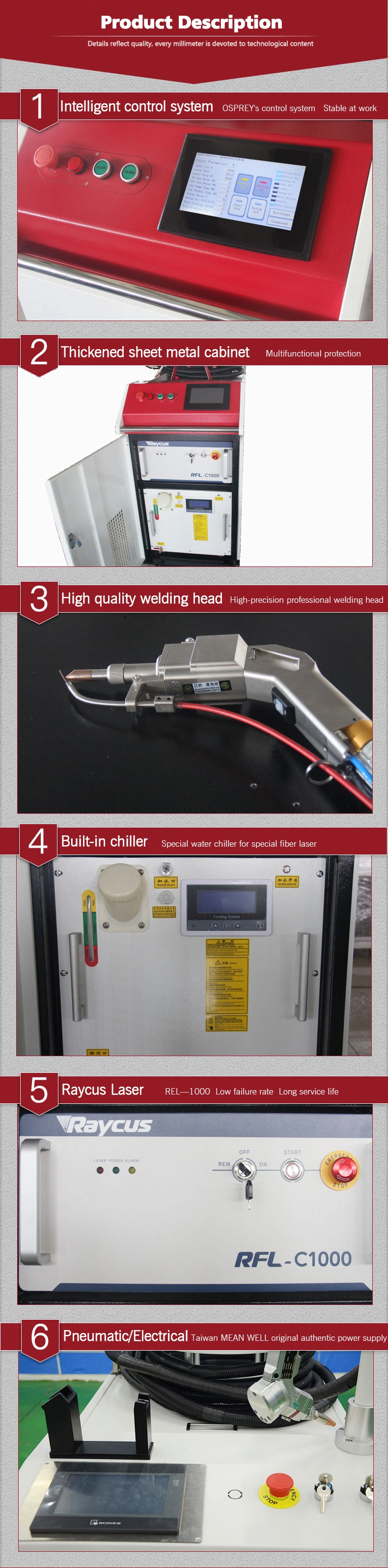 Portable Metal Welder 1000W 1500W 2000W Fiber Laser Welding Machine