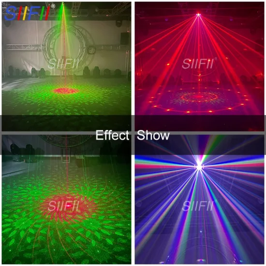 Ballade DJ Derby 4 en 1 Multiray RGBW Strobe Laser Light UV DMX