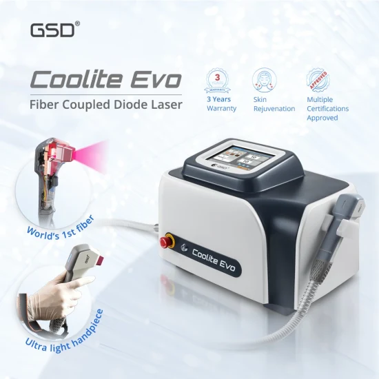 Gsd Coolite Evo Permanent Indolore 808nm 810nm Diode Laser Épilation Machine Beauté Salon Diode Fibre Couplé Laser Épilation Alexandrite Dispositif